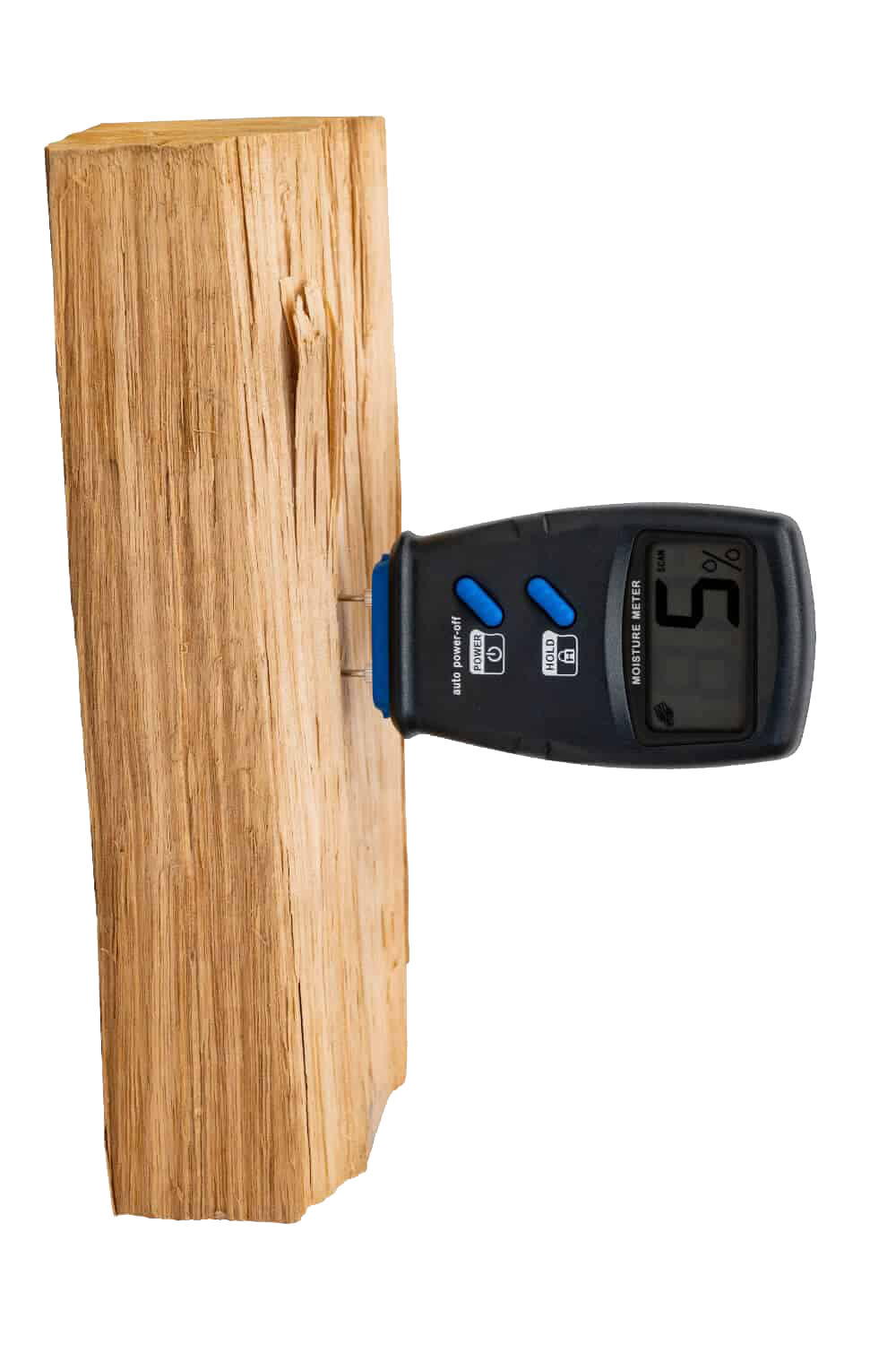 Pyroclassic Moisture Meter measuring wood moisture